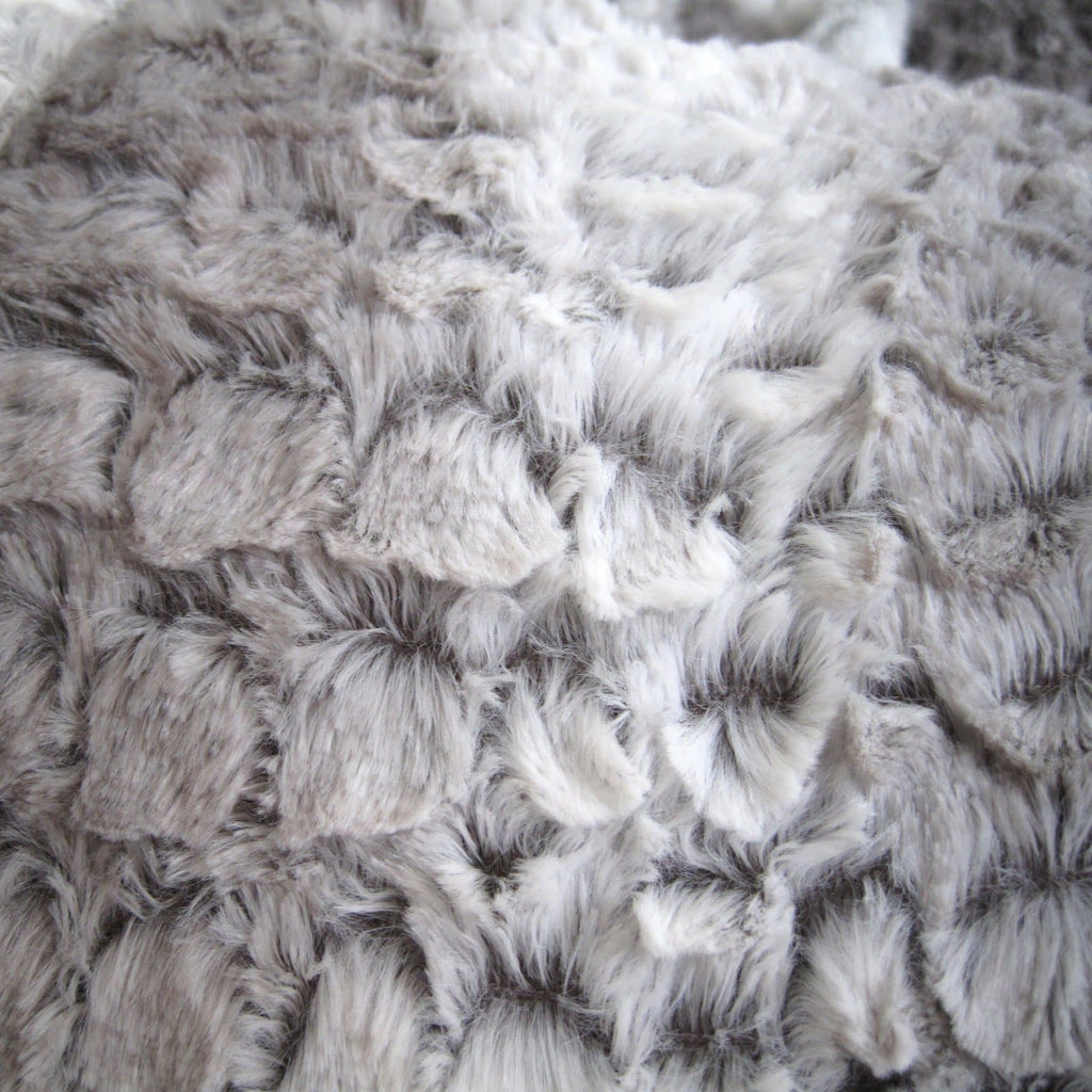 Luxurious Arctic Fur Bean Bag - Silver Grey Plush Comfort