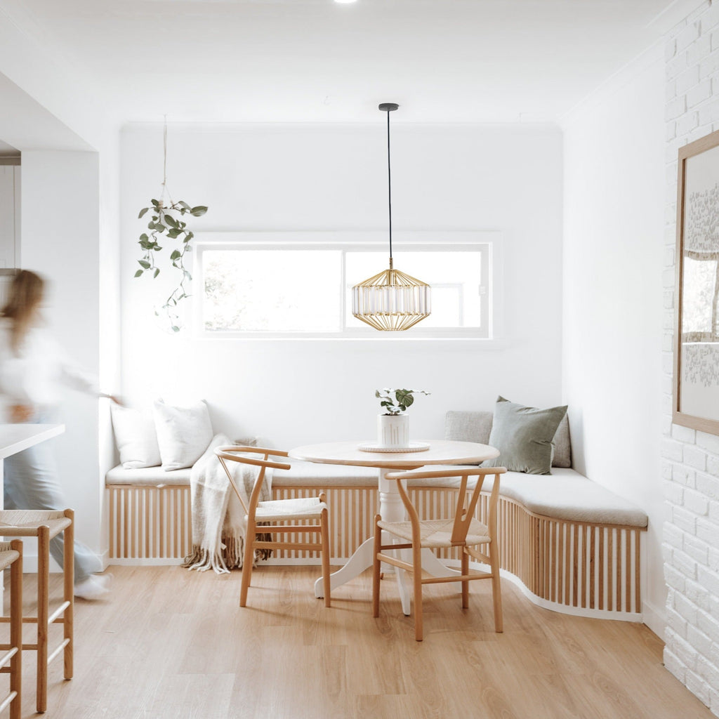 Butler Glass Prism Pendant Light - Gold