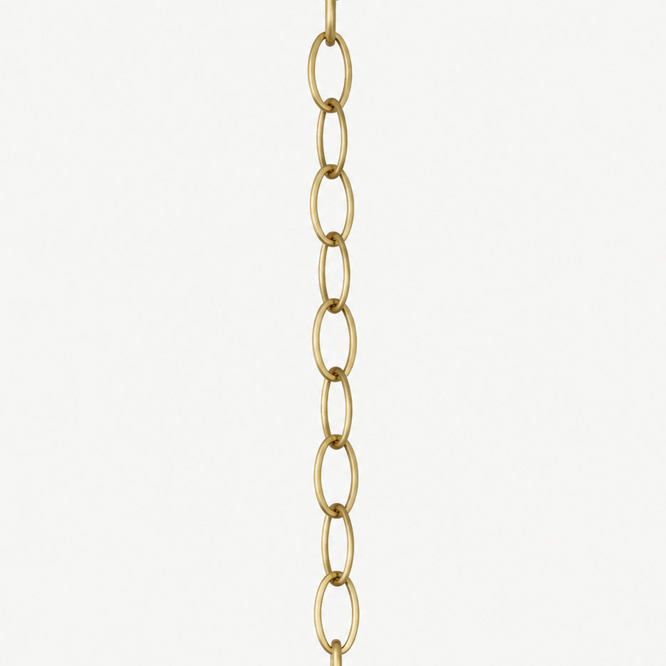 100cm Brushed Brass Chain Extension with Carabiner - Stylish & Versatile