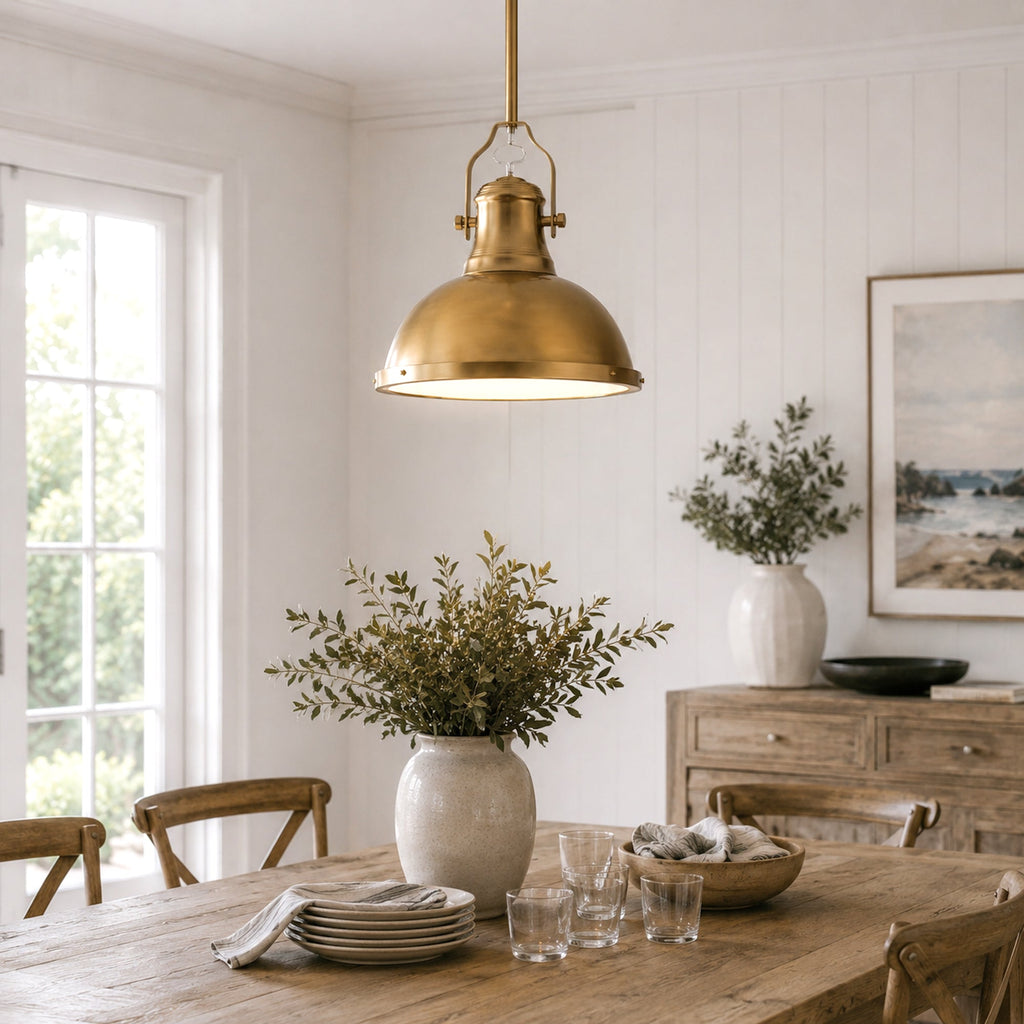 Amani Gold Metal Pendant Light - Stylish Adjustable Fixture