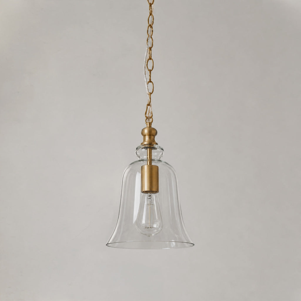 Gracie Gold Glass Bell Pendant Light - Timeless Elegance