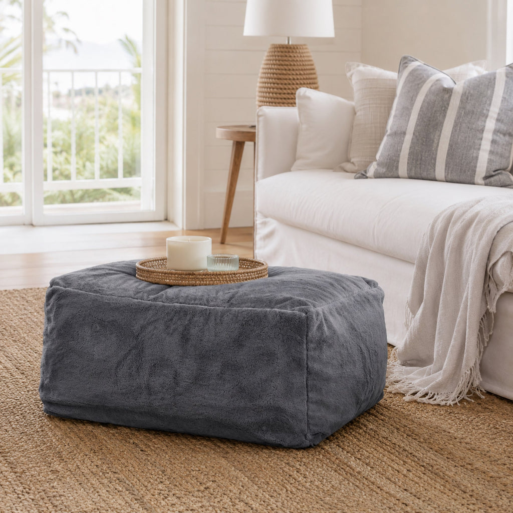 DreamPod® Charcoal Grey Ottoman - Plush Comfort & Style