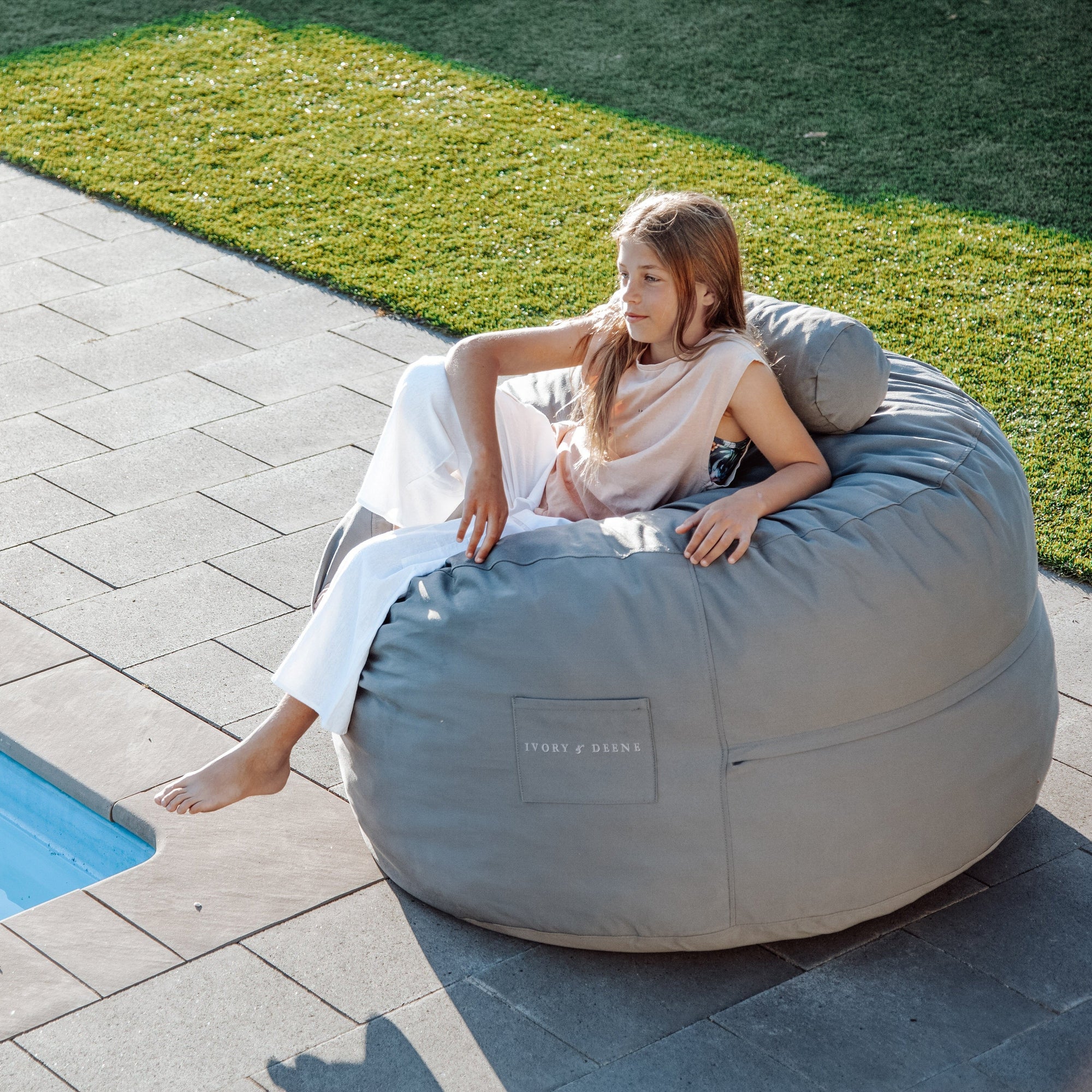 Outdoor DreamPod® Classic Beanbag - Grey, Relax Anywhere!