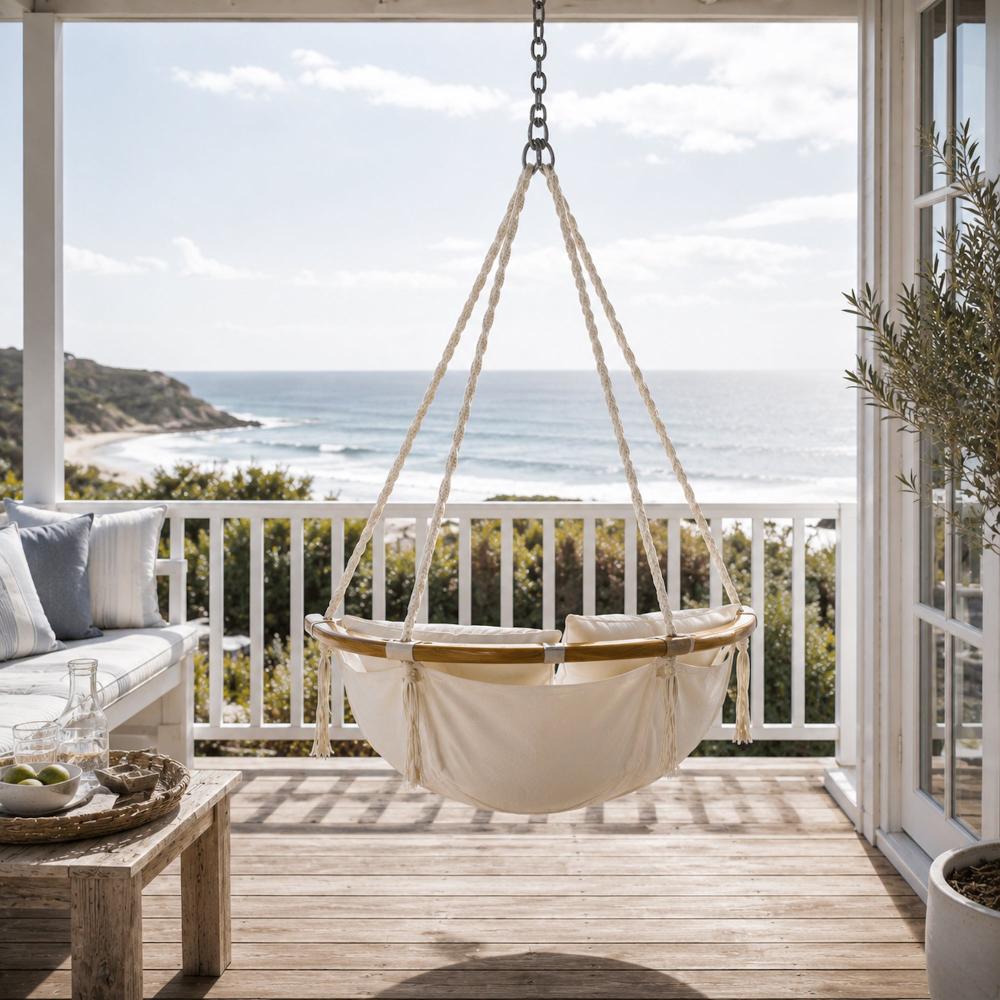Montego Padded Hanging Hammock Chair with Cushion - Relax in Style