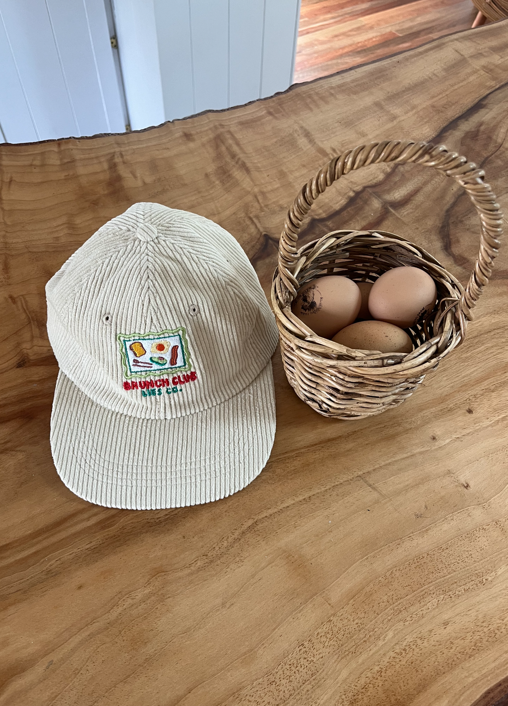 Vintage Brunch Club Hat - Stylish Corduroy Accessory