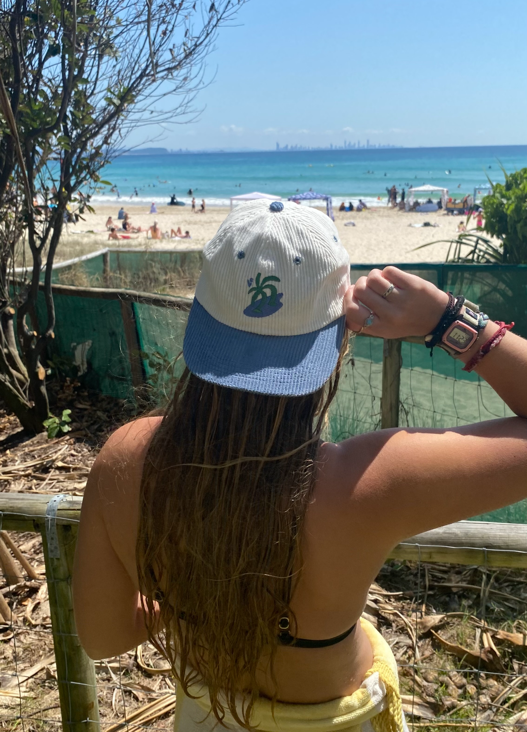 Palmy Surfing Corduroy Hat - Adjustable 70's Style for Adventure