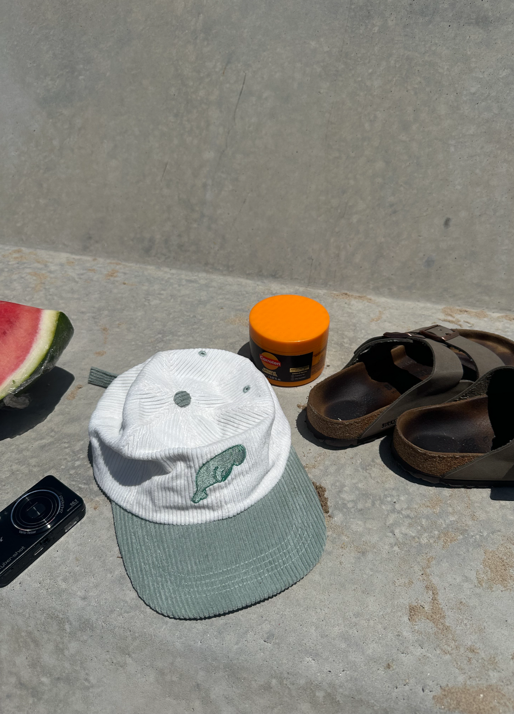 Friendly Dugong Hat - Unique Corduroy Design with Adjustable Fit