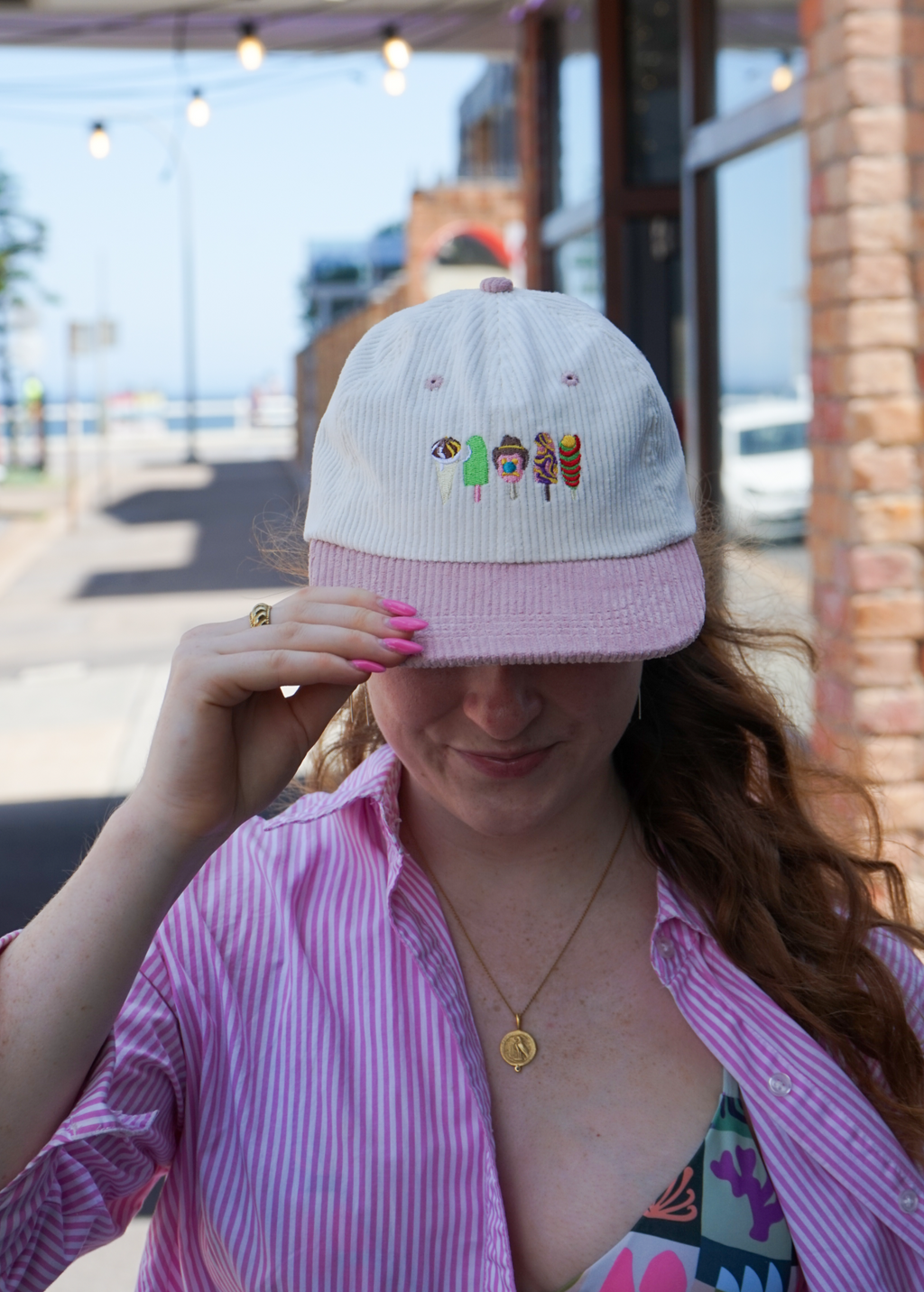 Aussie Delights Corduroy Hat - Irresistible Ice Cream Style