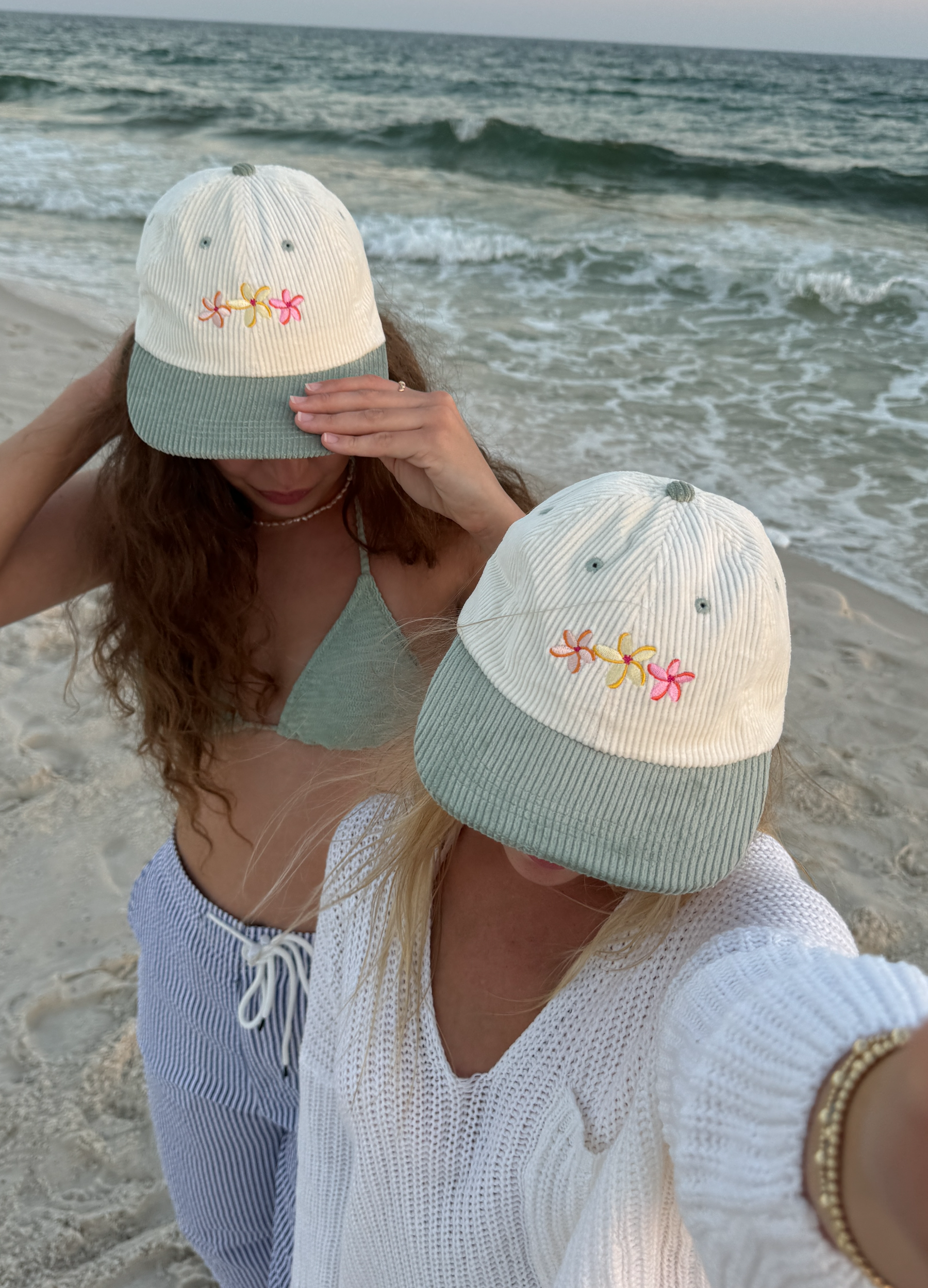 Retro Flower Bloom Lid - Stylish 6-Panel Cap Enhancer