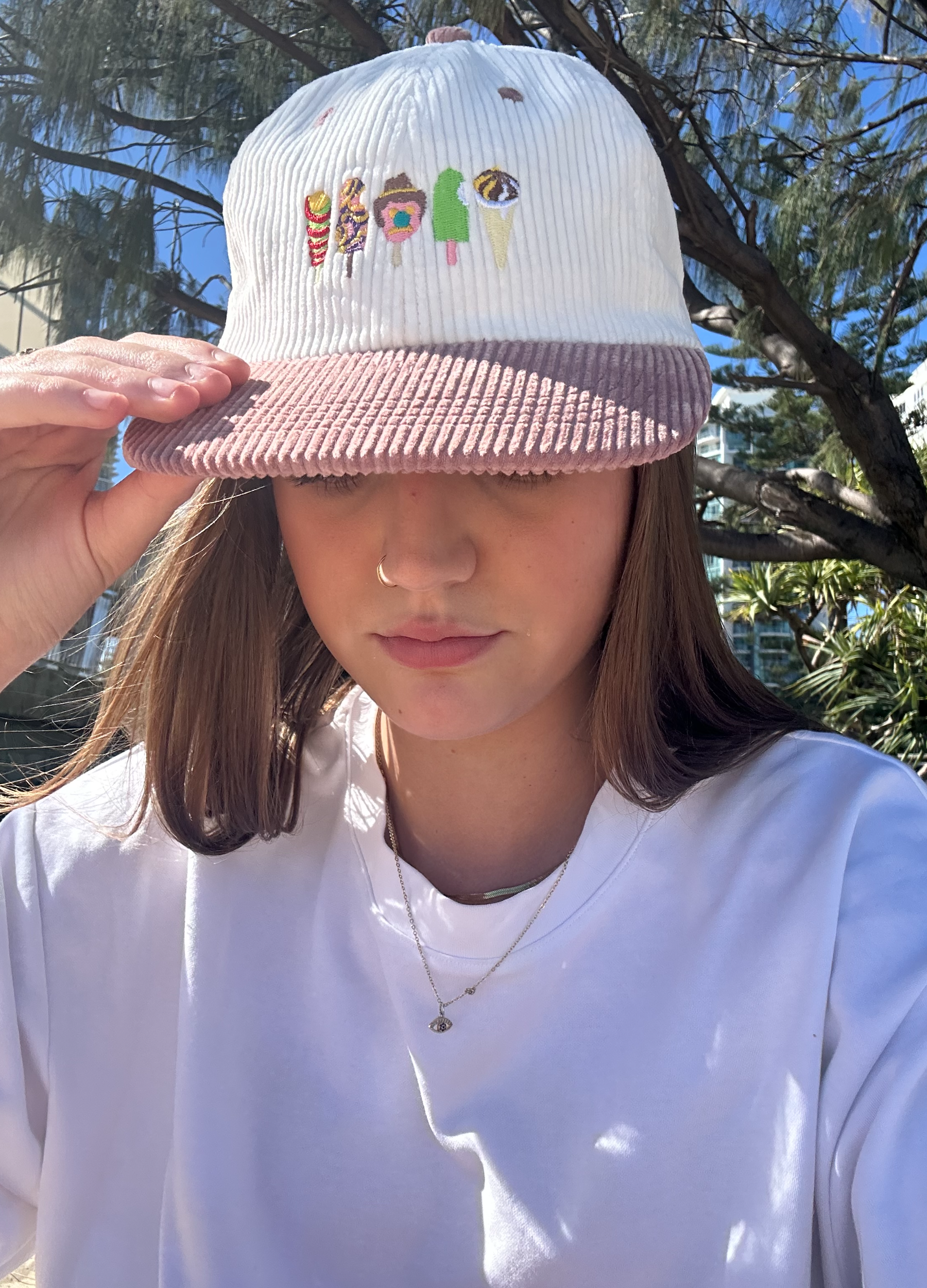 Aussie Delights Corduroy Hat - Irresistible Ice Cream Style