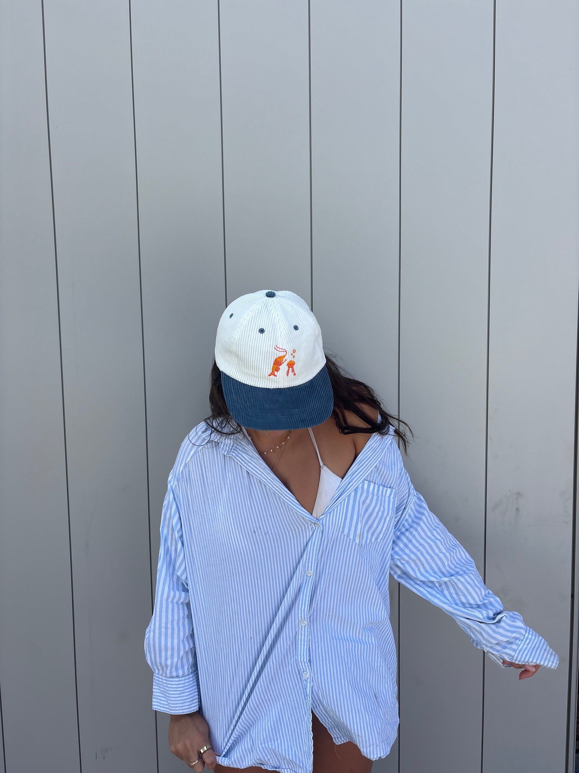 Shrimp on the Barbie Hat - Fun Corduroy 6-Panel Cap