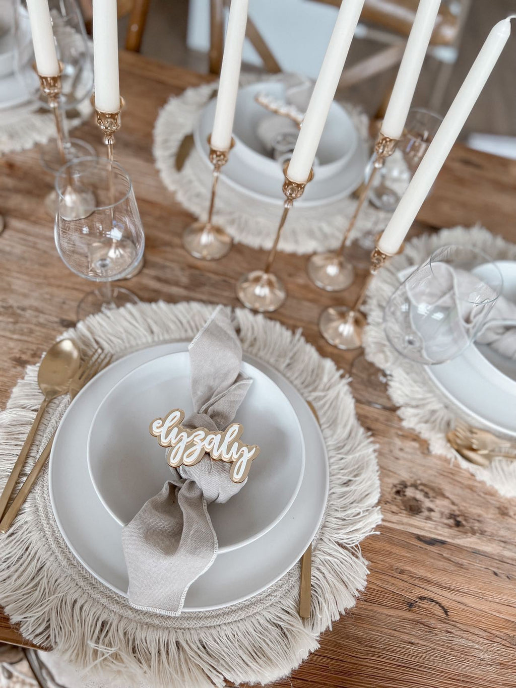 Elegant Rose Gold Candlestick Set - 3 Decorative Holders