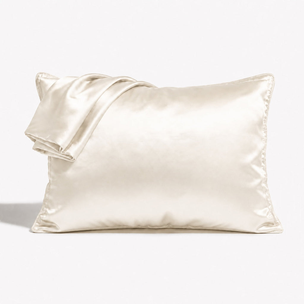 Luxurious Ivory Cream Satin Pillowcase Set - Soft & Wrinkle-Free