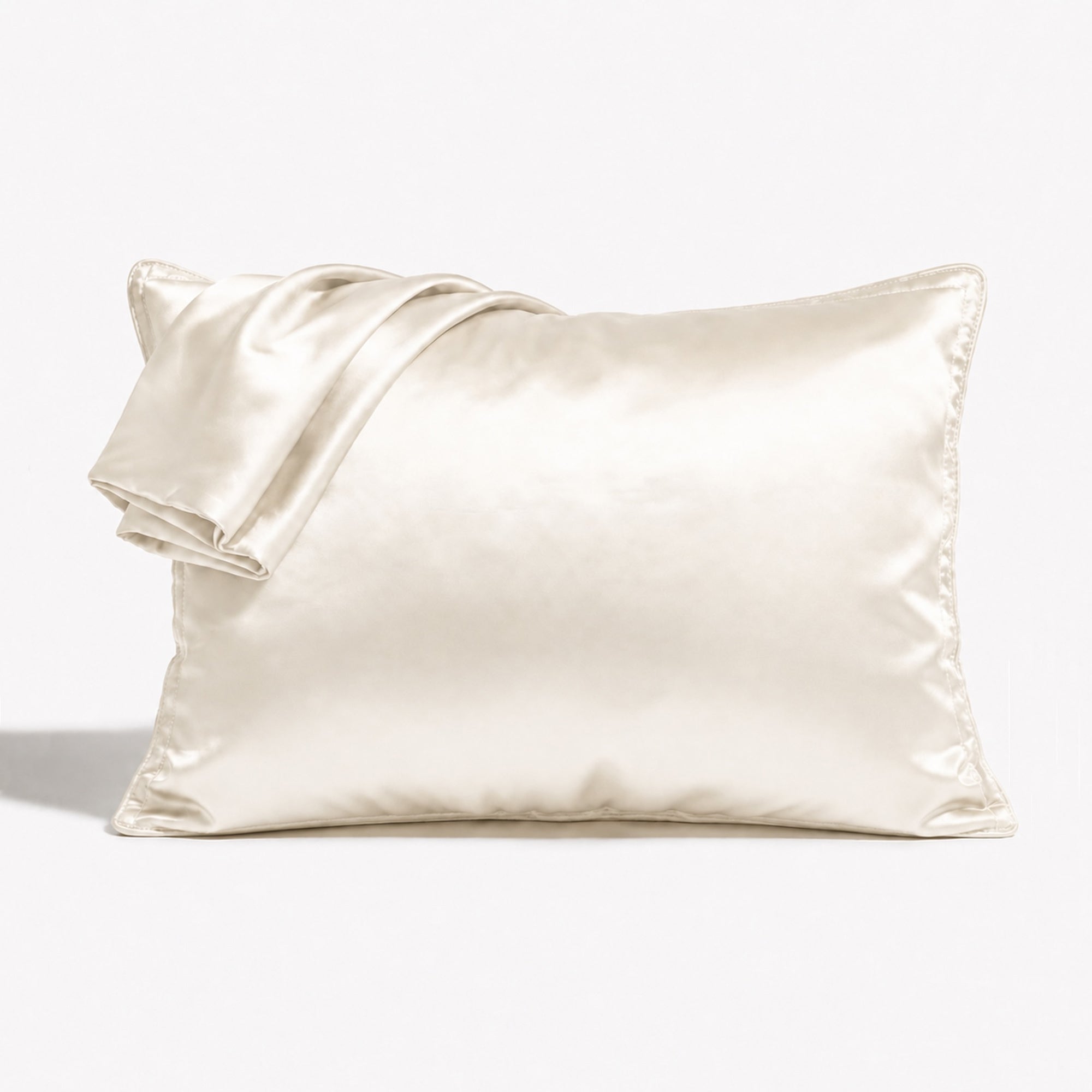Luxurious Ivory Cream Satin Pillowcase Set - Soft & Wrinkle-Free