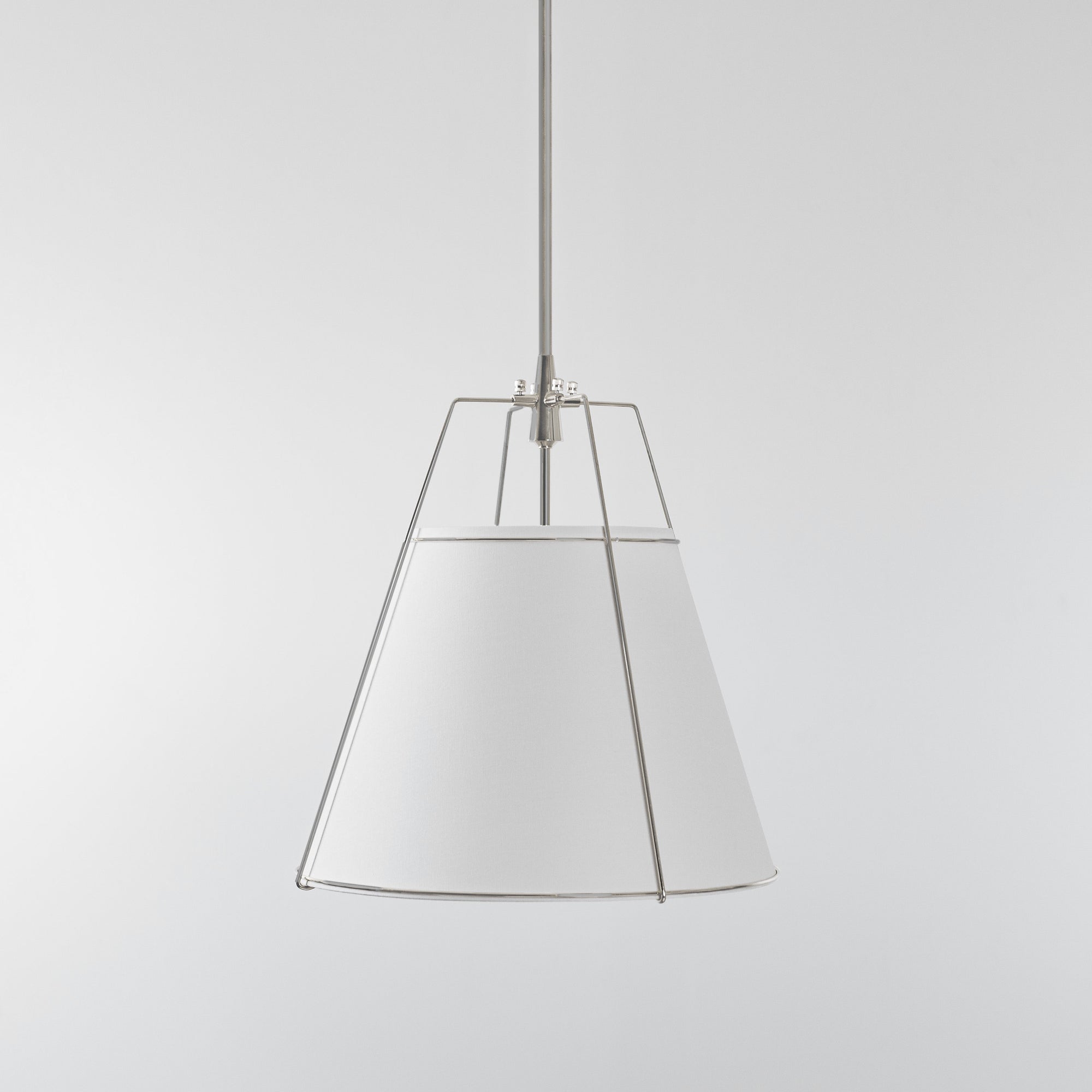 Jessie Pendant Light - Elegant White Shade with Nickel Finish