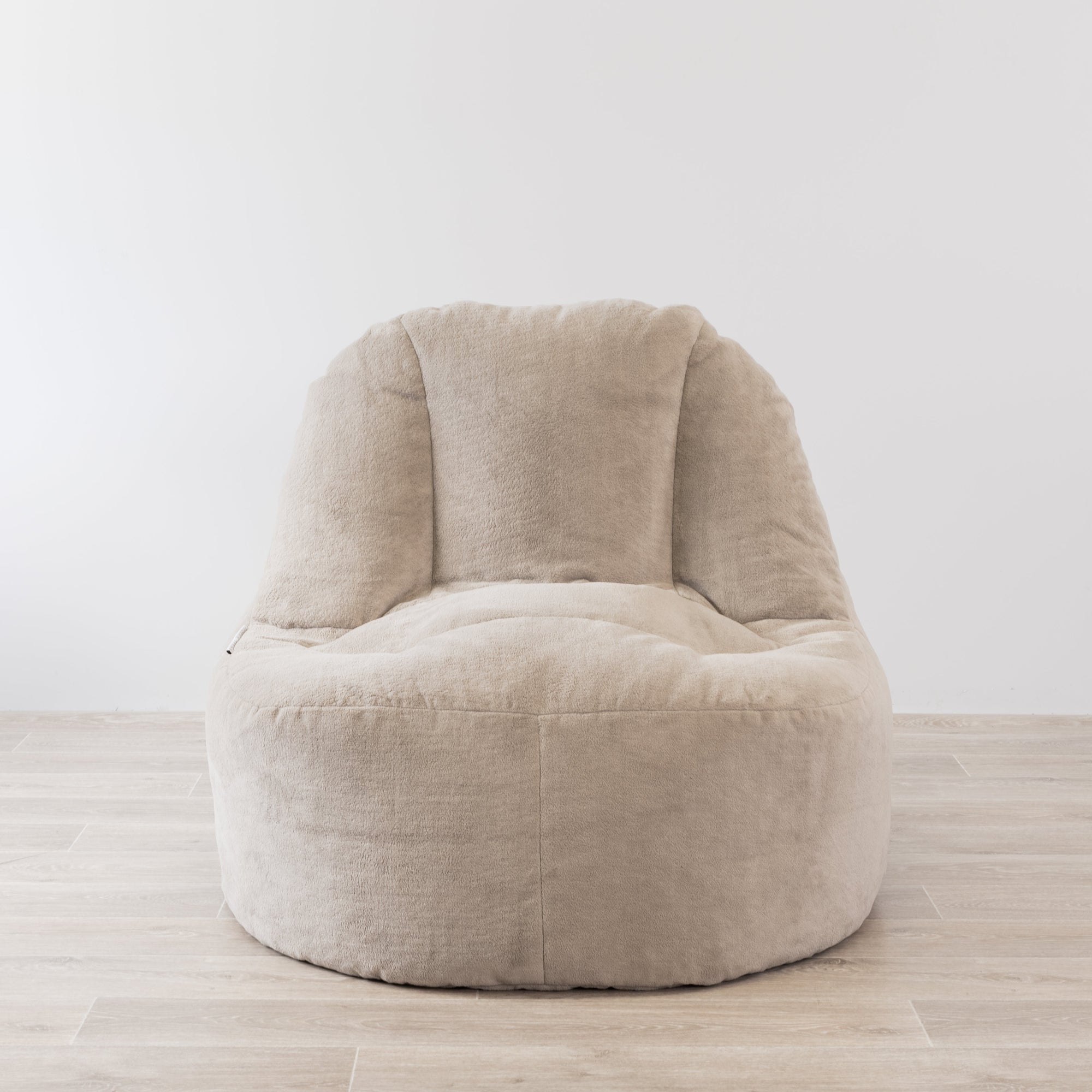Champagne Latte Plush Faux Fur Bean Bag Lounger Chair Cover