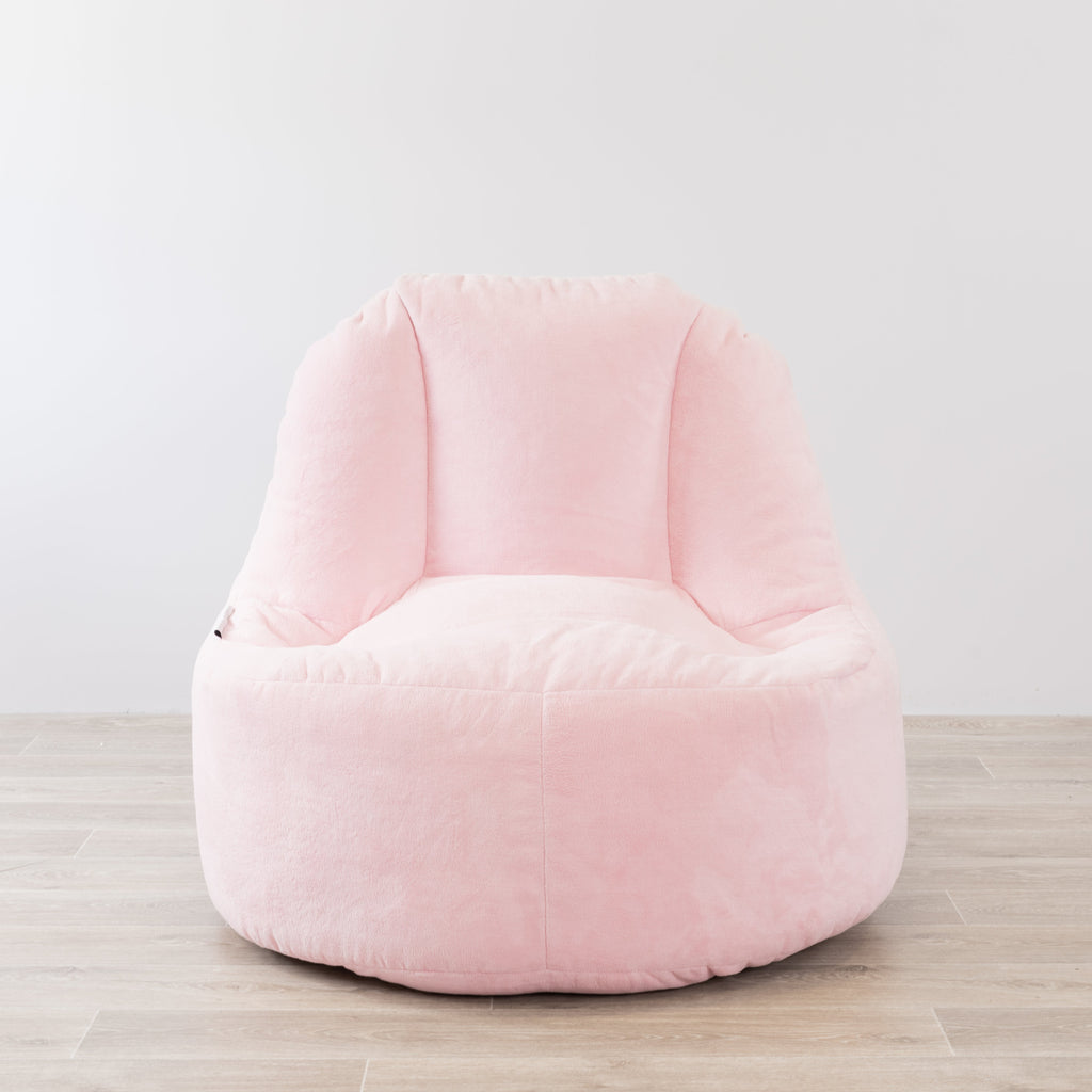 Plush Soft Pink Bean Bag Lounger Cover for Cozy Comfort