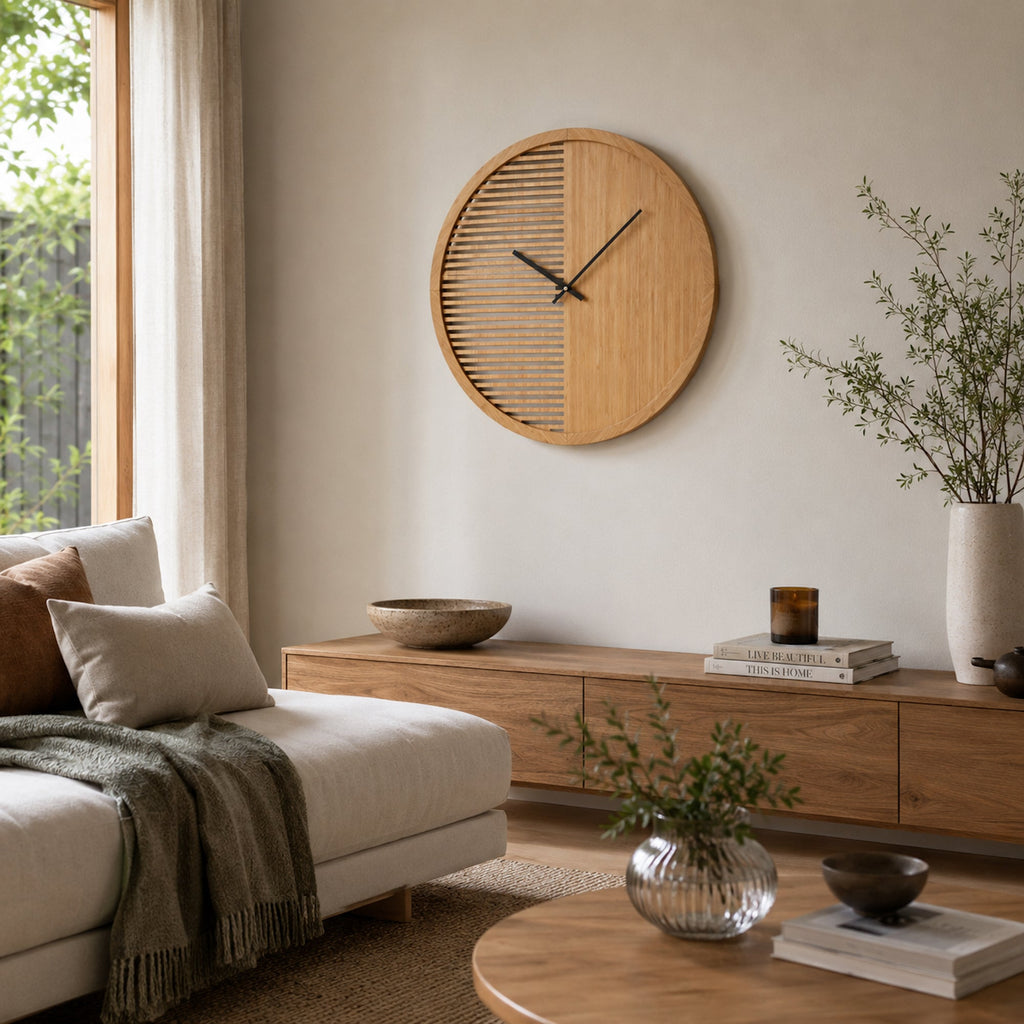 Elegant Large Wall Clock - Minimalist Design for Modern Homes