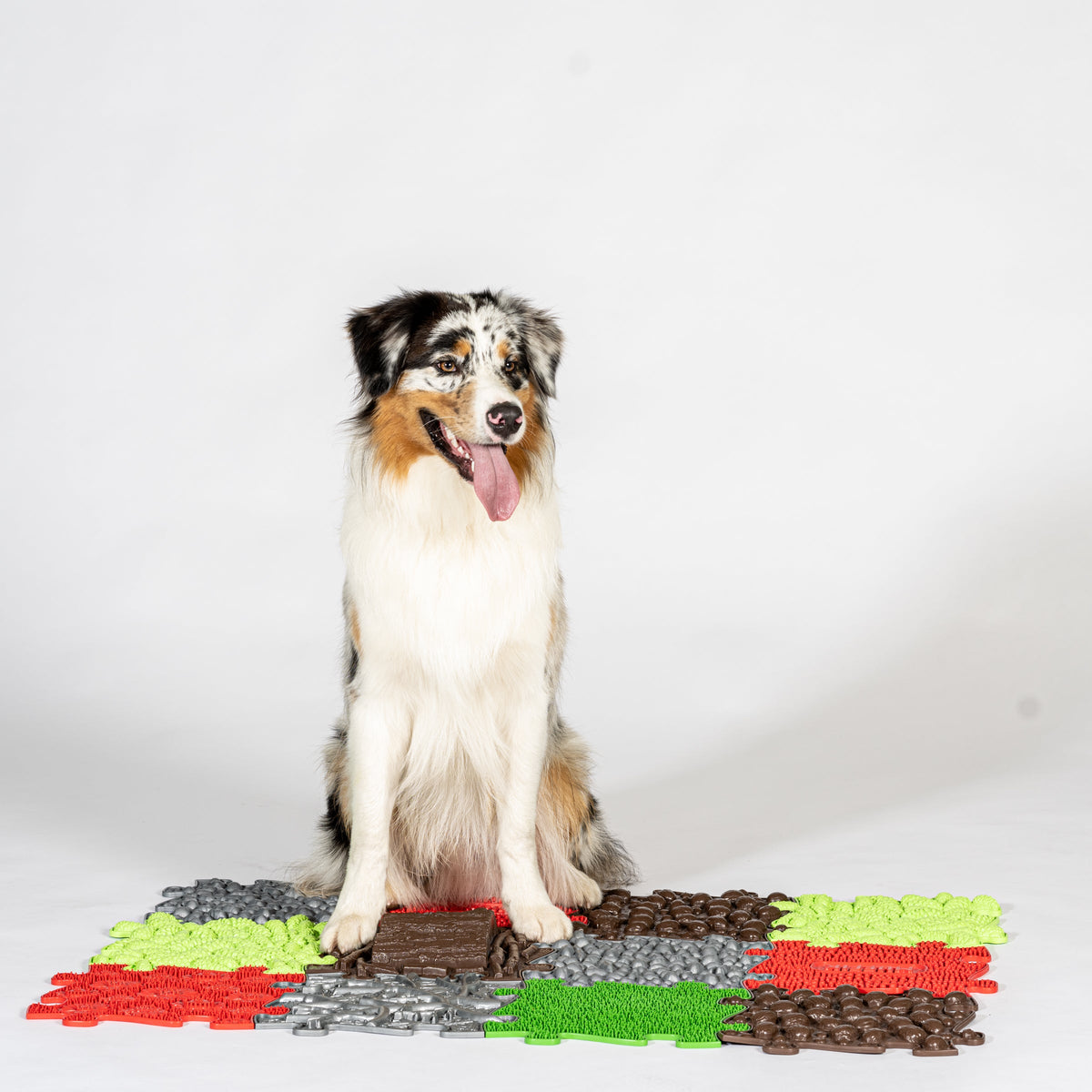 MUFFIK 8-Piece Textured Pet Puzzle Mats for Dogs & Cats