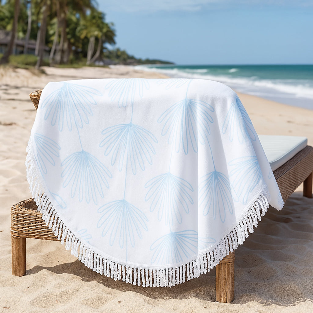 Luxurious Round Beach Towel & Picnic Blanket - Daydreaming Style