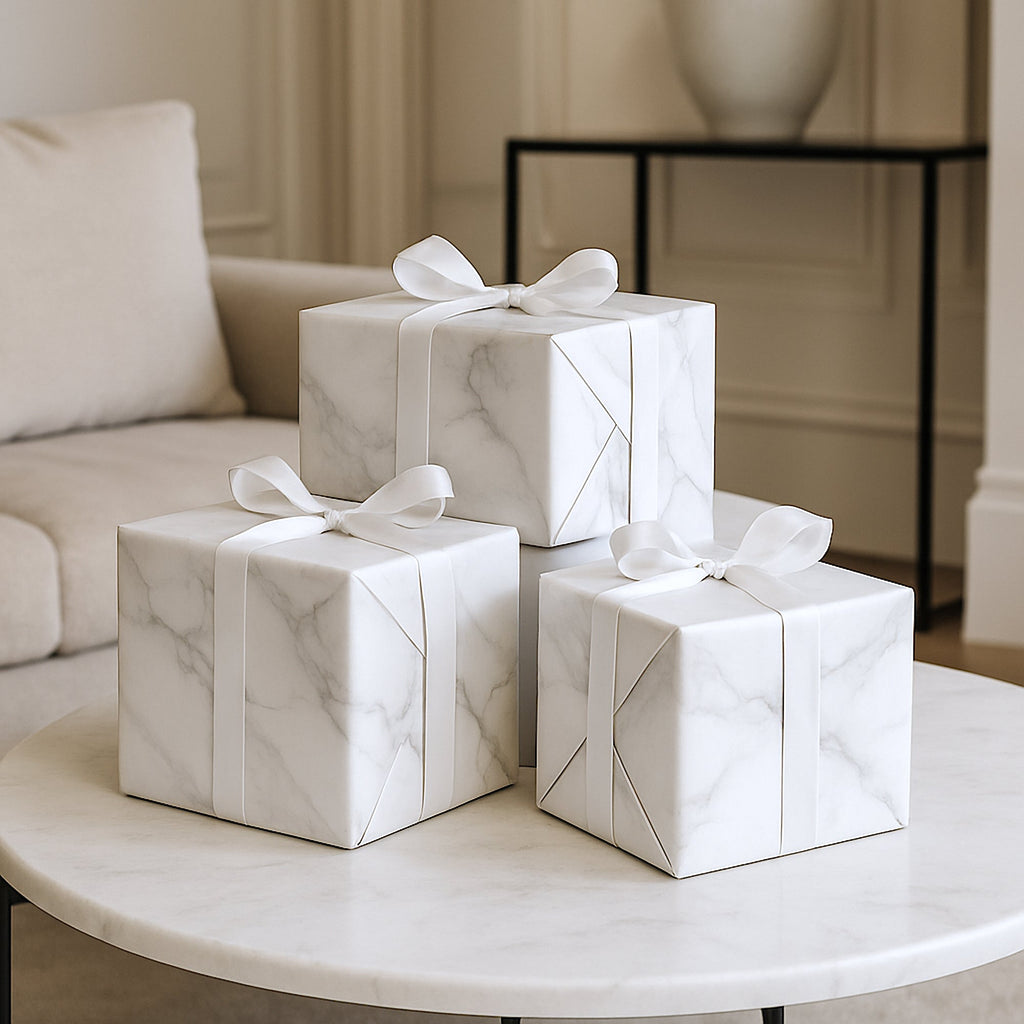 Elegant Premium Marble Gift Wrap Paper - 15m Roll