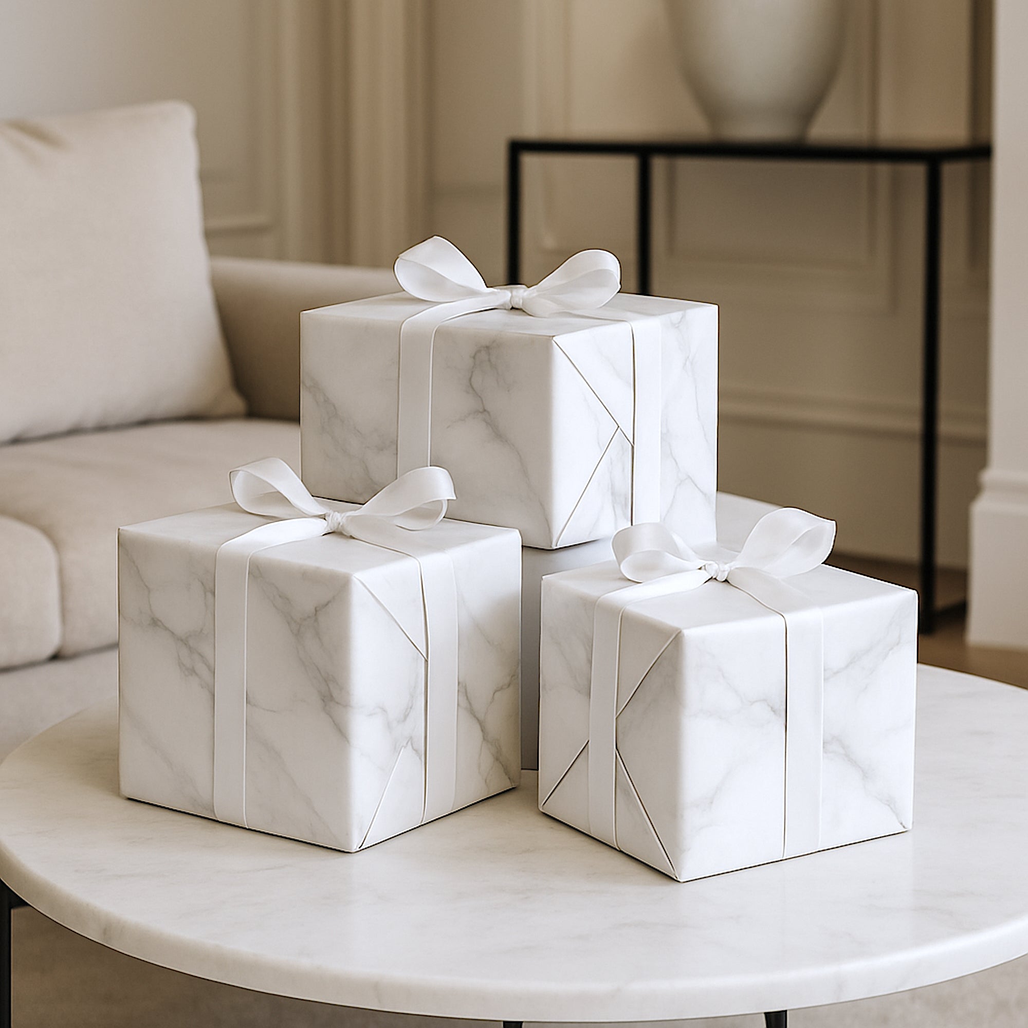 Elegant Premium Marble Gift Wrap Paper - 15m Roll