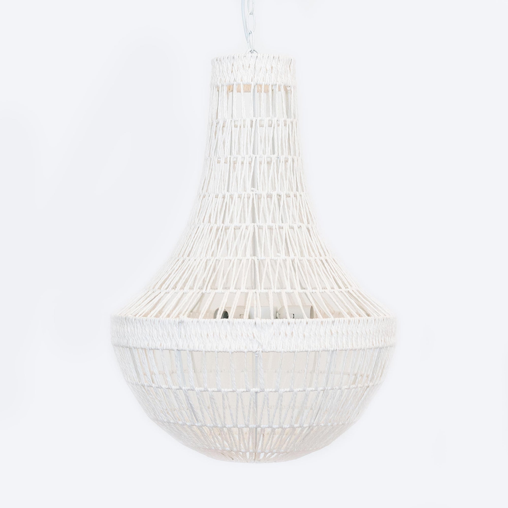Como White Rope Empire Pendant Chandelier - Coastal Elegance
