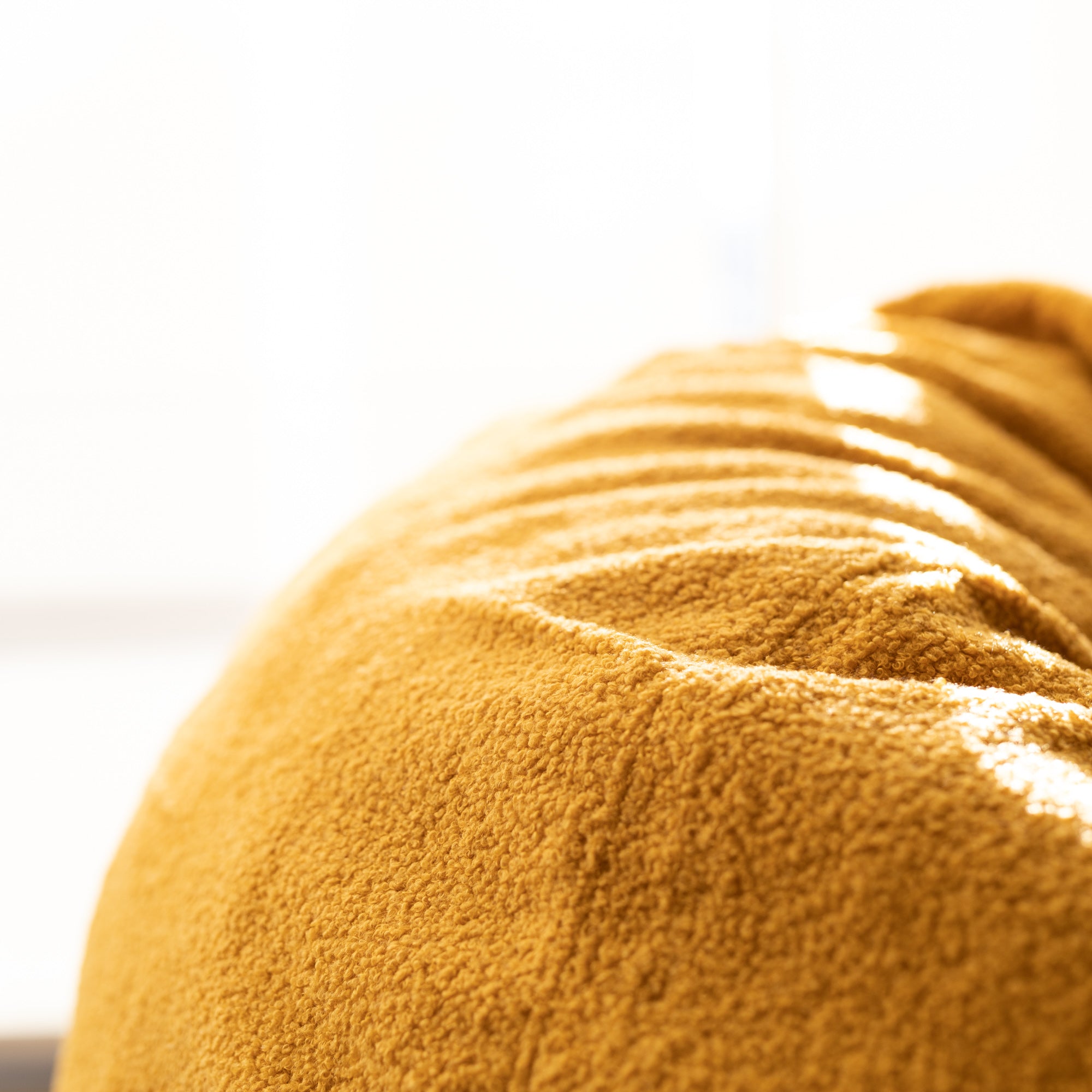 Chic Mustard Boucle Bean Bag - Stylish & Comfortable