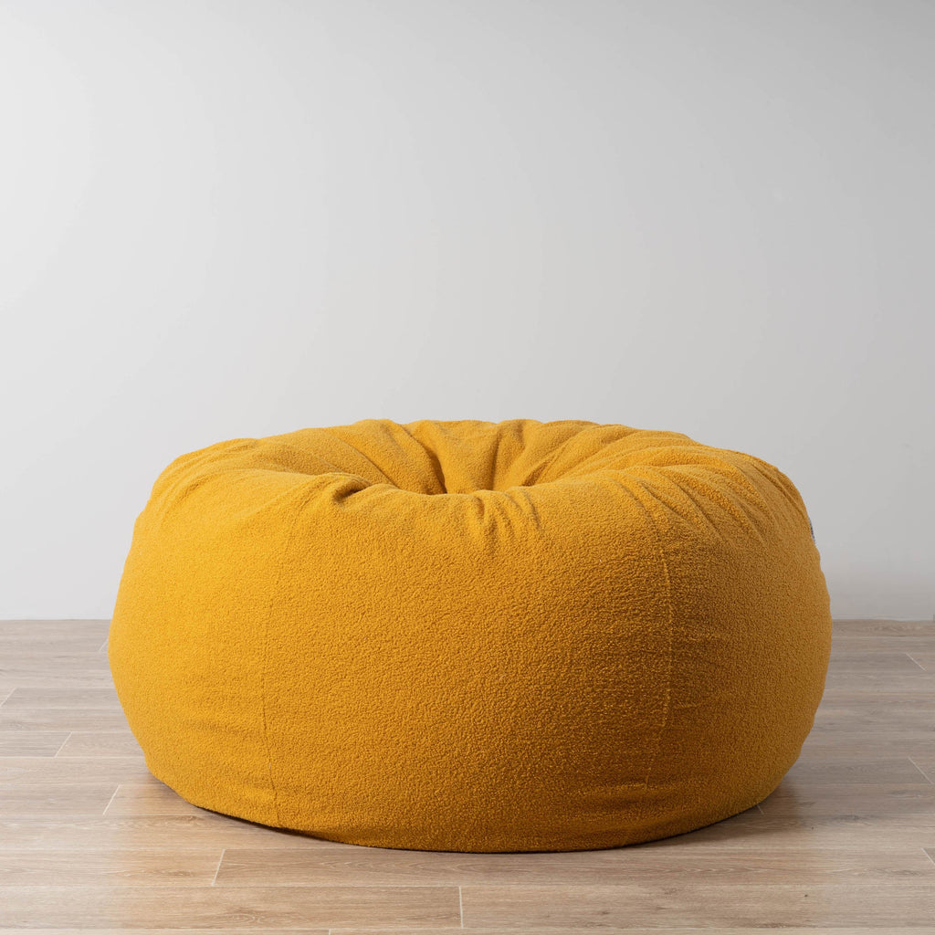 Chic Mustard Boucle Bean Bag - Stylish & Comfortable