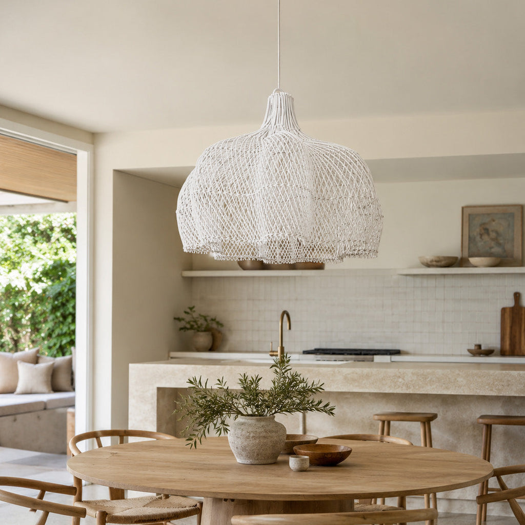 Noosa Rattan Pendant Light - White