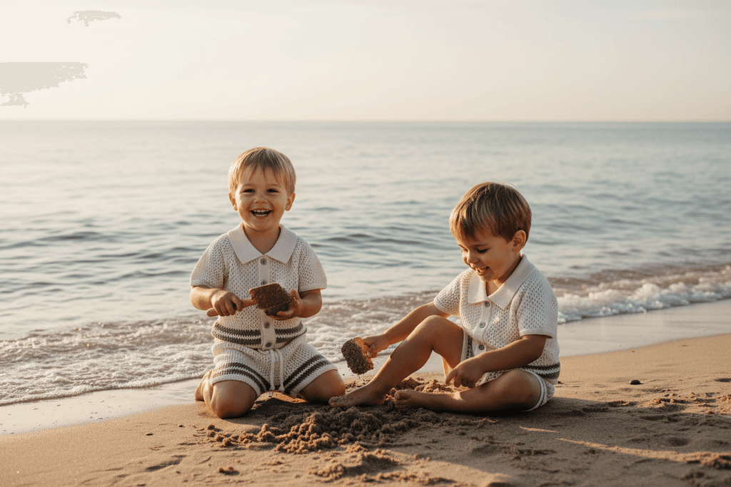 Eco-Friendly Swim Essentials Top for Babies - Dusty Blanco