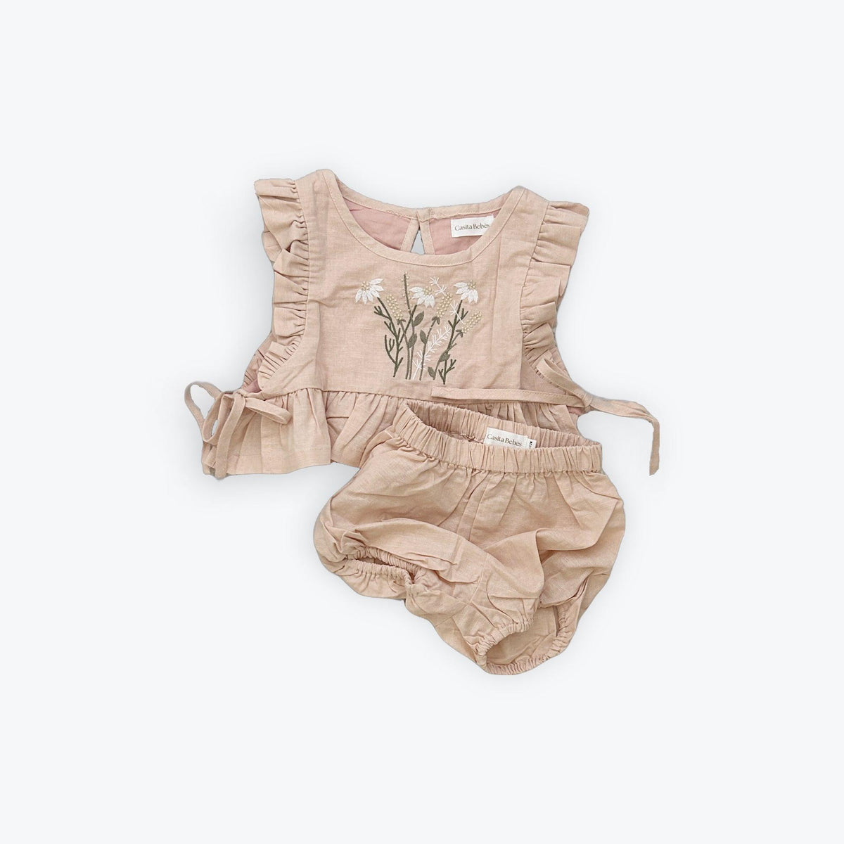 Mamīta Siena Bloomer Set in Dusty Pink – Stylish Comfort for Tots
