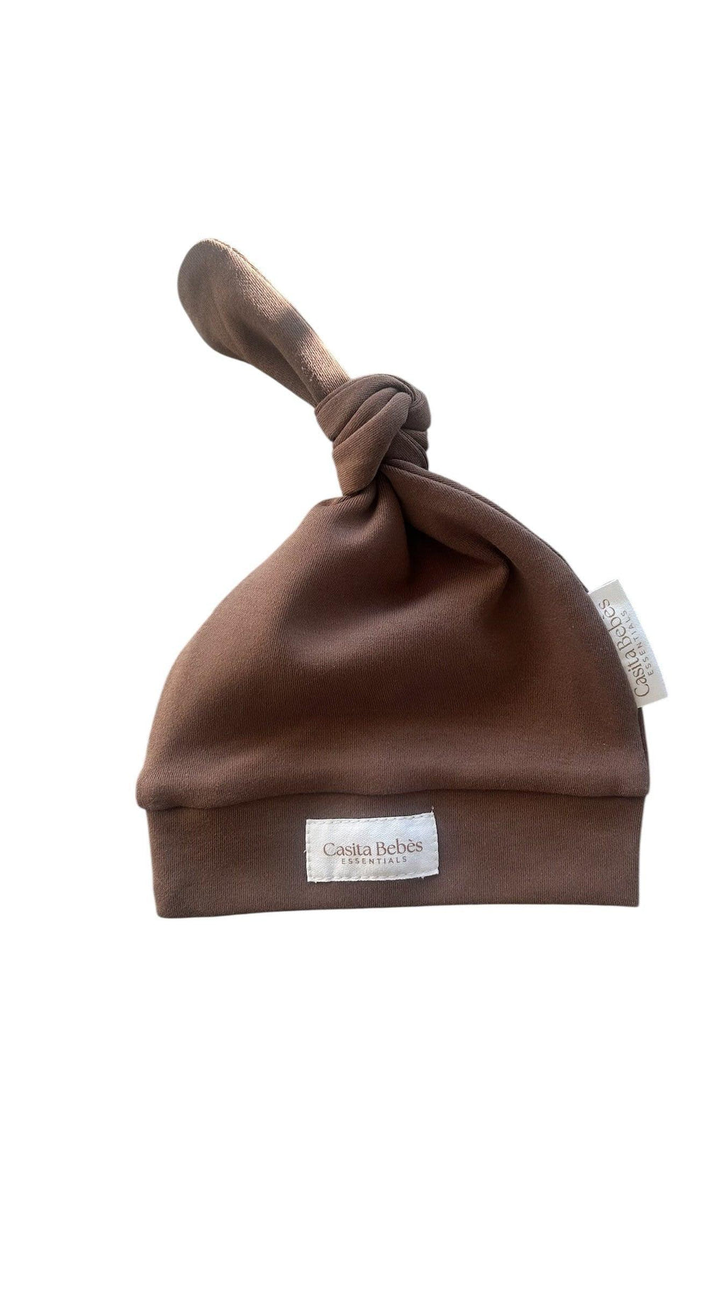 Essentīals Knot Beanie for Baby - Dusty Brown, Cozy & Stylish