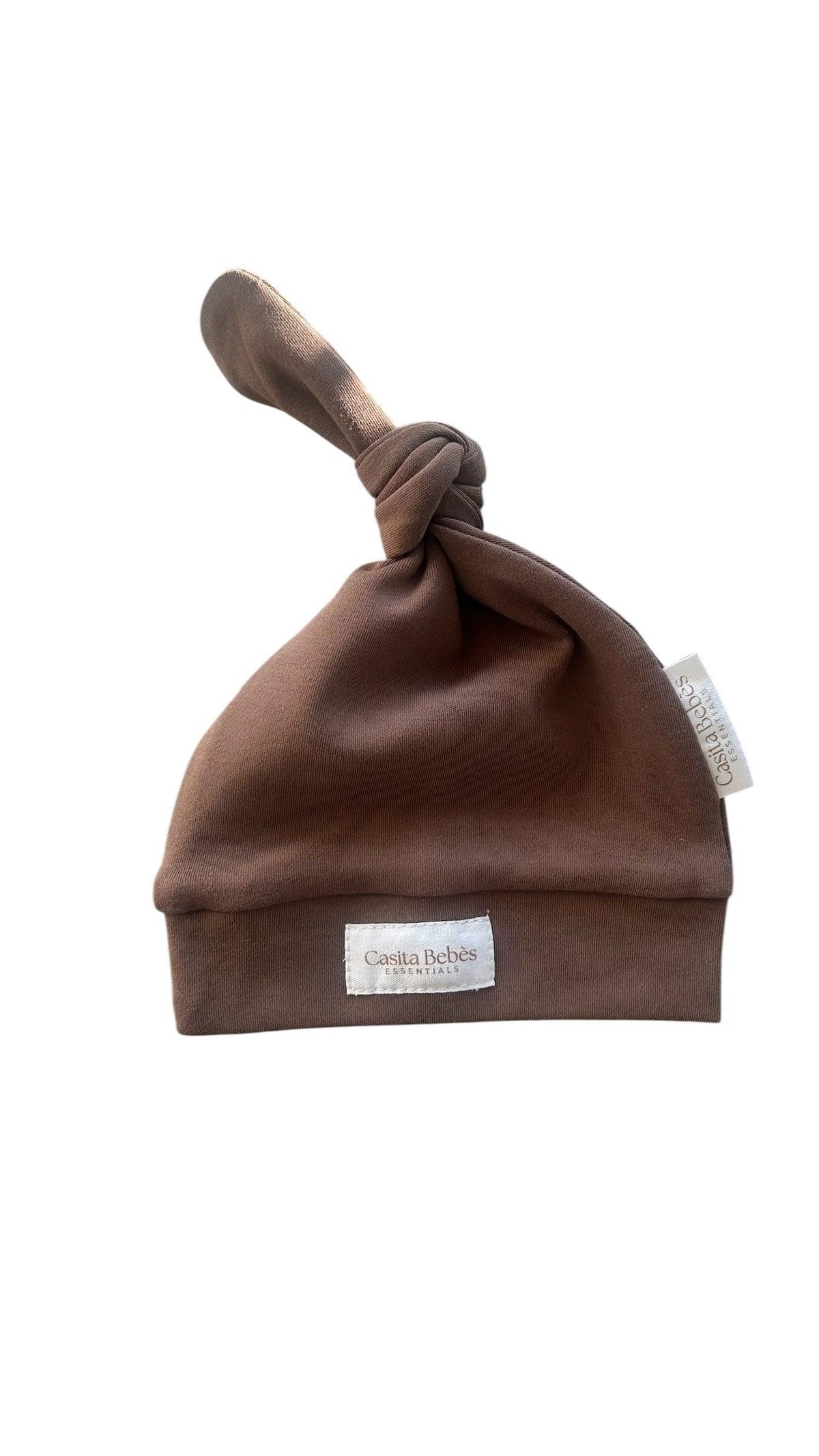 Essentīals Knot Beanie for Baby - Dusty Brown, Cozy & Stylish
