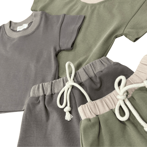 Papitō Francisco Dusty Green Shorts - Soft & Comfortable for Kids