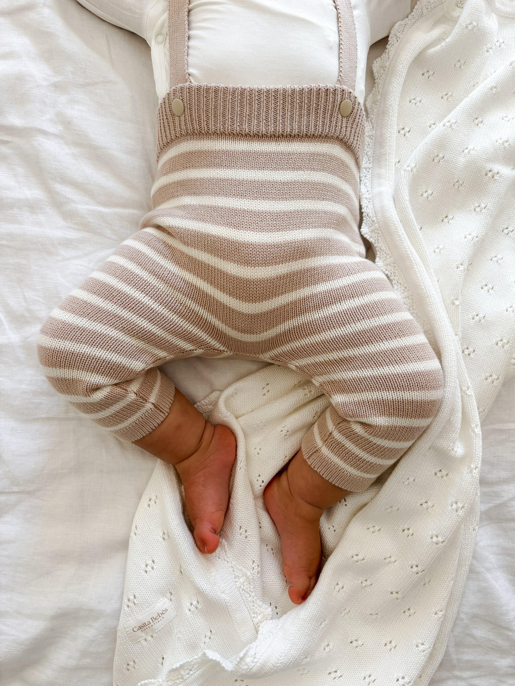 Essentīals Soft Cotton Knitted Overalls for Infants | Gender-Neutral