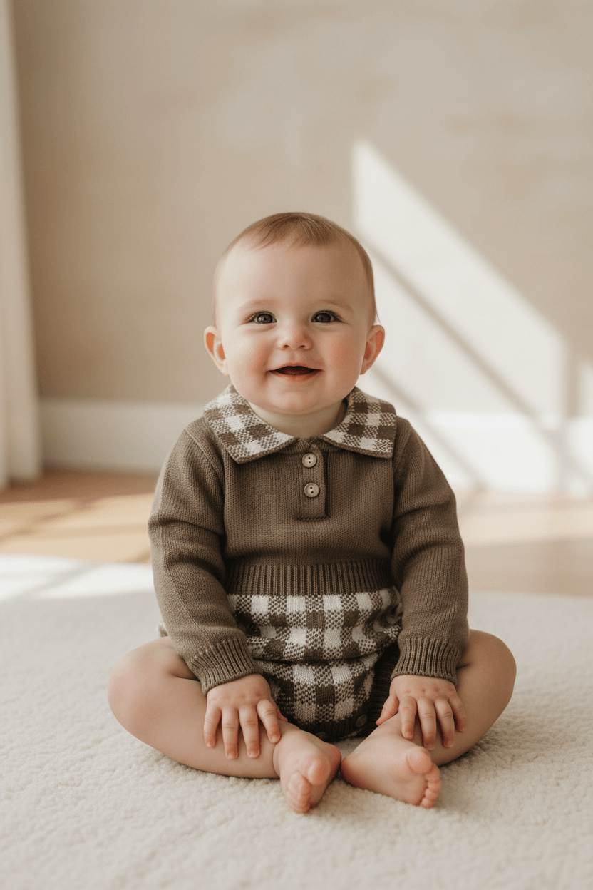 Papitō Ultra-Soft Knitted Romper for Baby | Comfort & Style