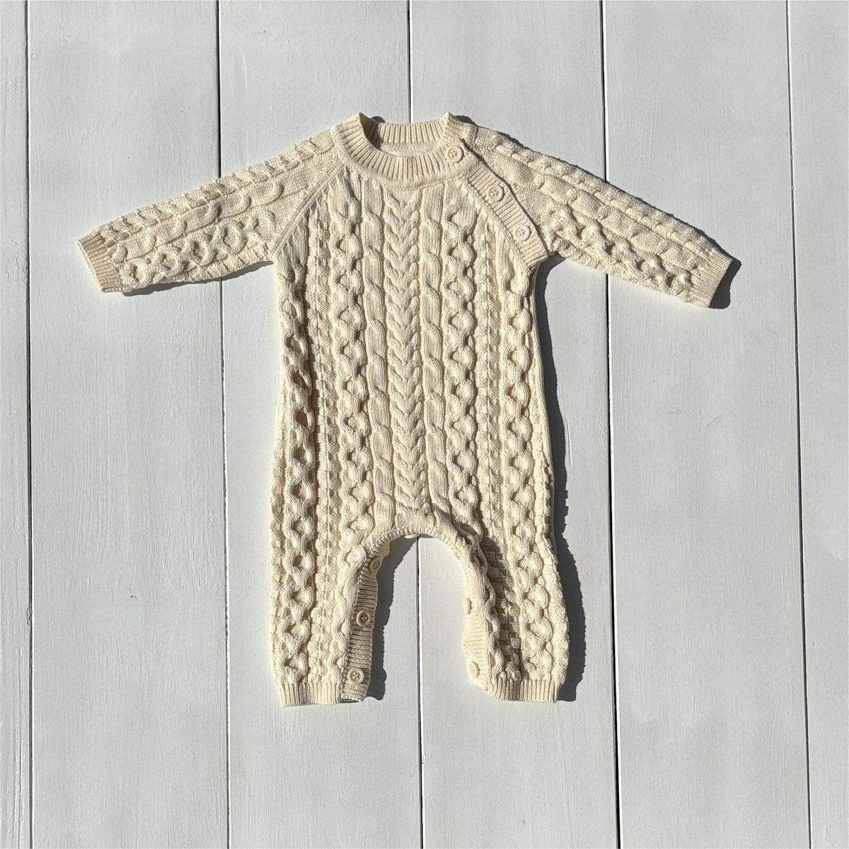 Essentīals Cozy Cotton Cable Romper for Infants
