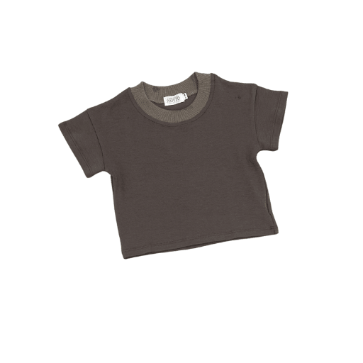 Papitō Francisco Dusty Grey Baby Top - Soft Cotton Blend Comfort