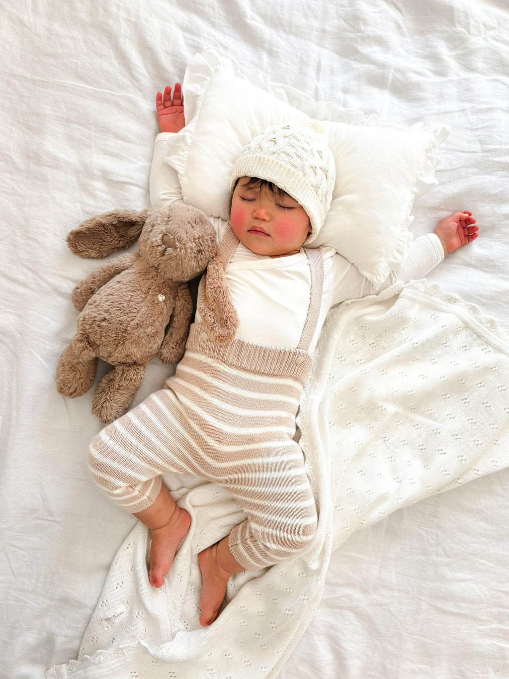 Essentīals Soft Cotton Knitted Overalls for Infants | Gender-Neutral