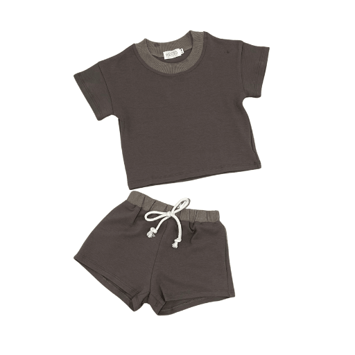 Papitō Francisco Dusty Grey Baby Shorts – Soft & Flexible Comfort