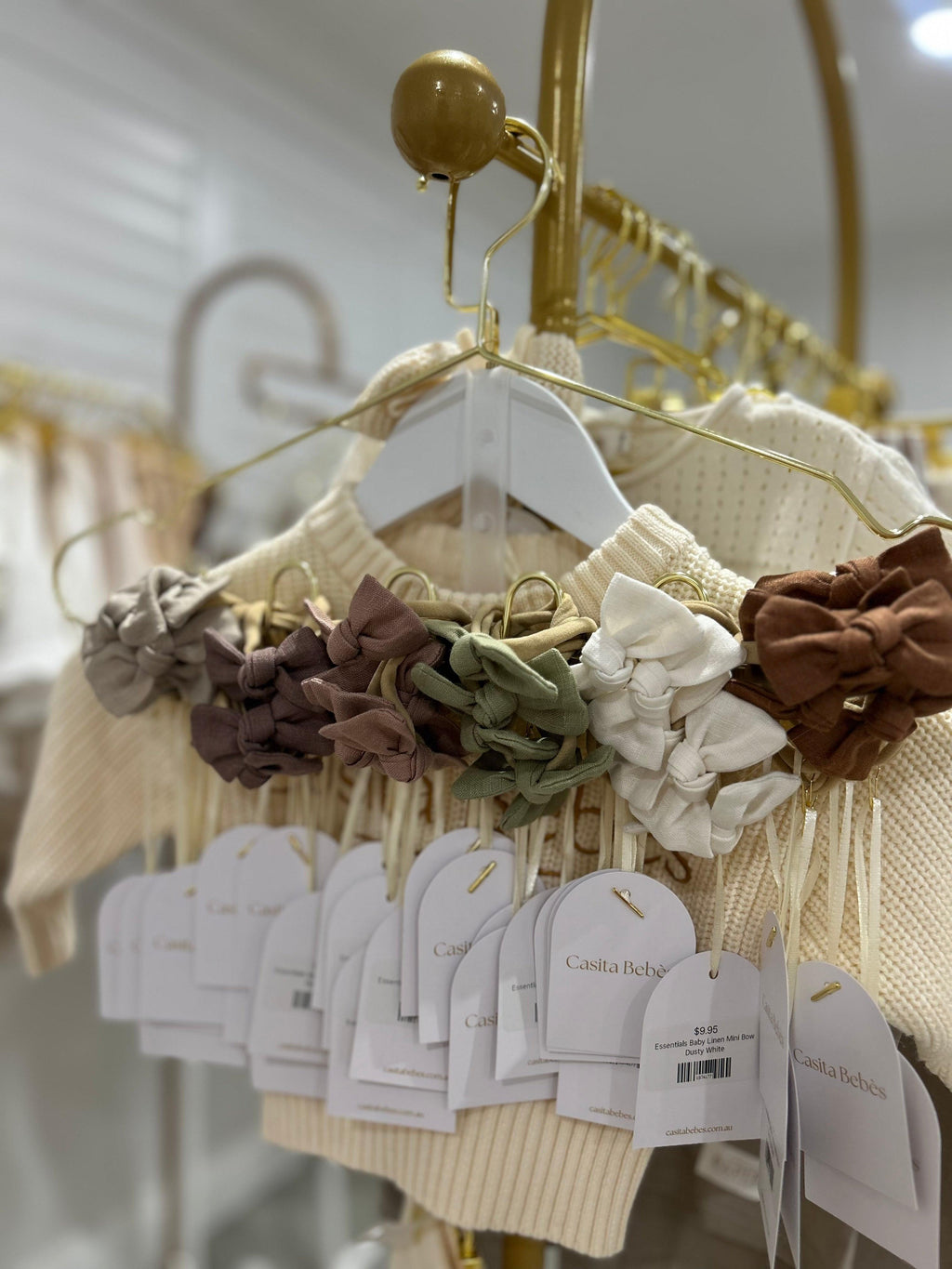 Essentīals Baby Linen Mini Bow