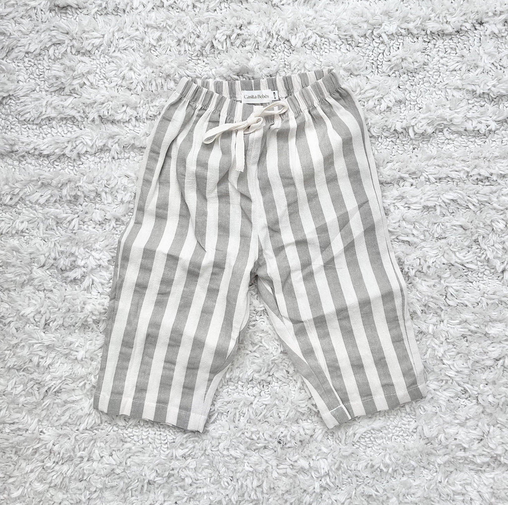 Papitō Milano Soft Cotton Pants in Dusty Grey for Toddlers