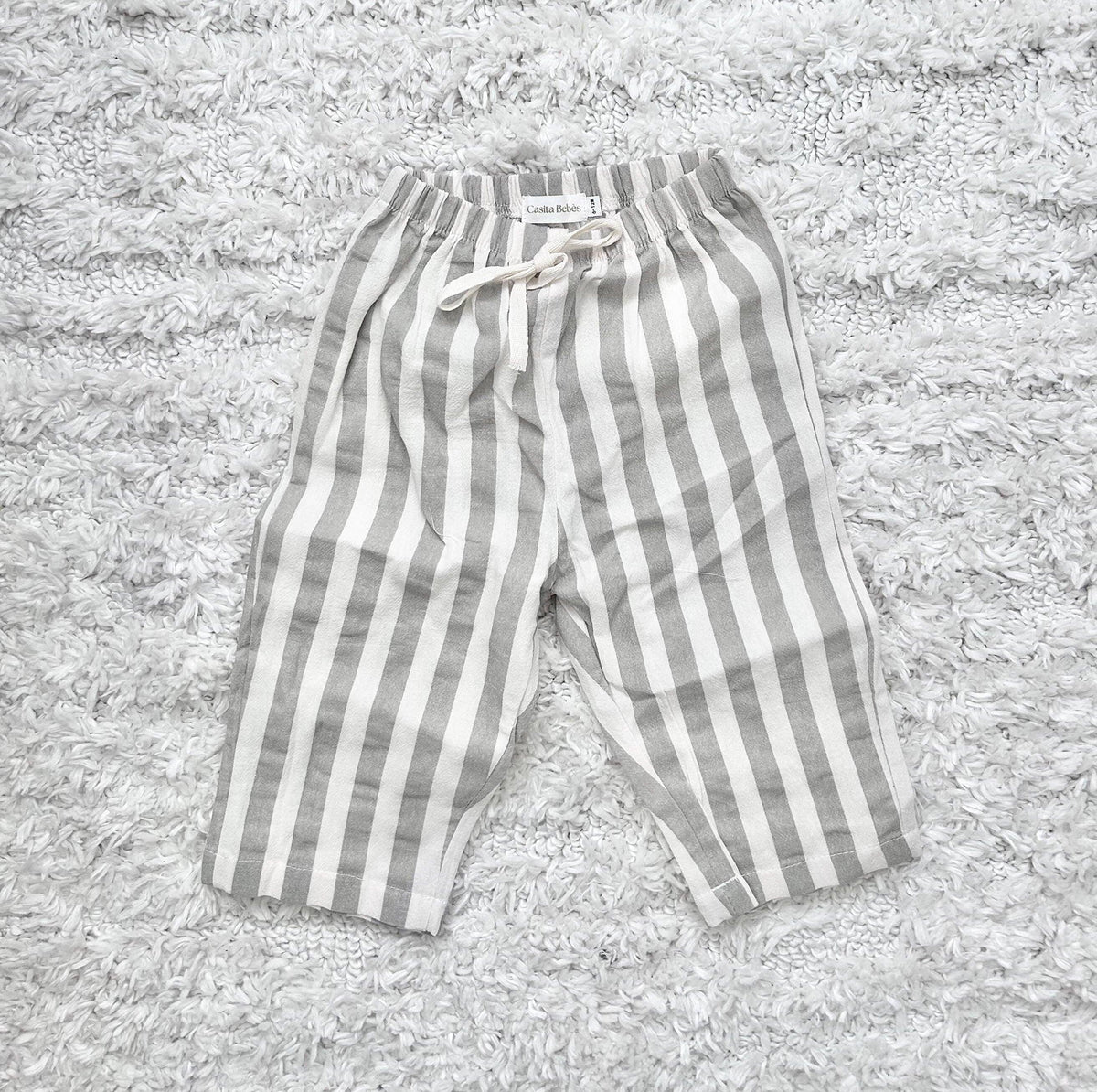 Papitō Milano Soft Cotton Pants in Dusty Grey for Toddlers