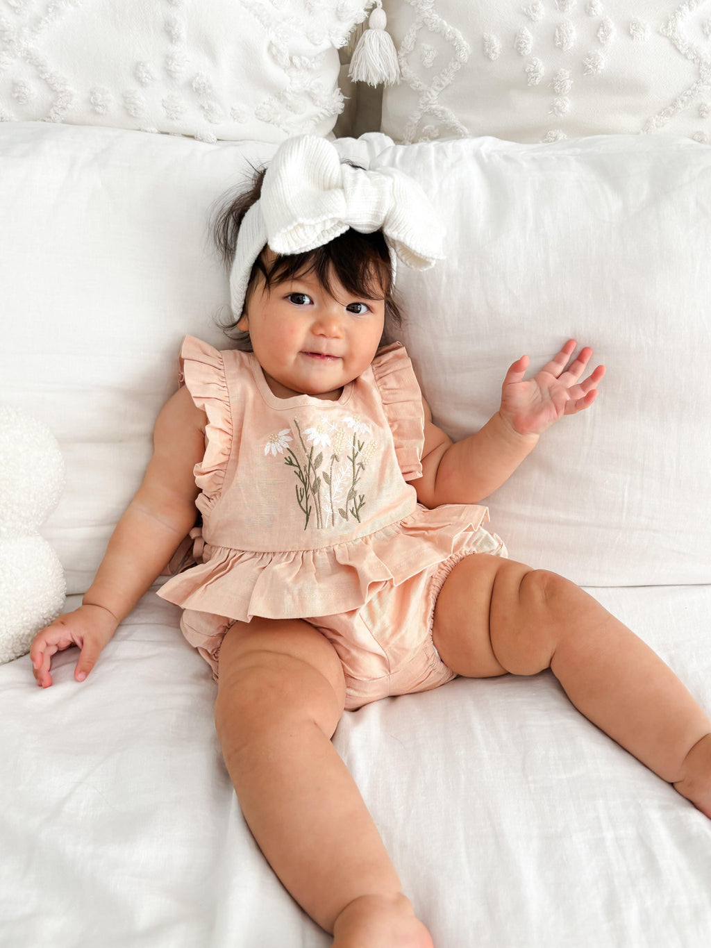 Mamīta Siena Bloomer Set in Dusty Pink – Stylish Comfort for Tots