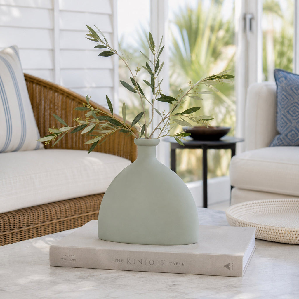 Sophisticated Peony Ceramic Vase - Modern Home Décor Accent