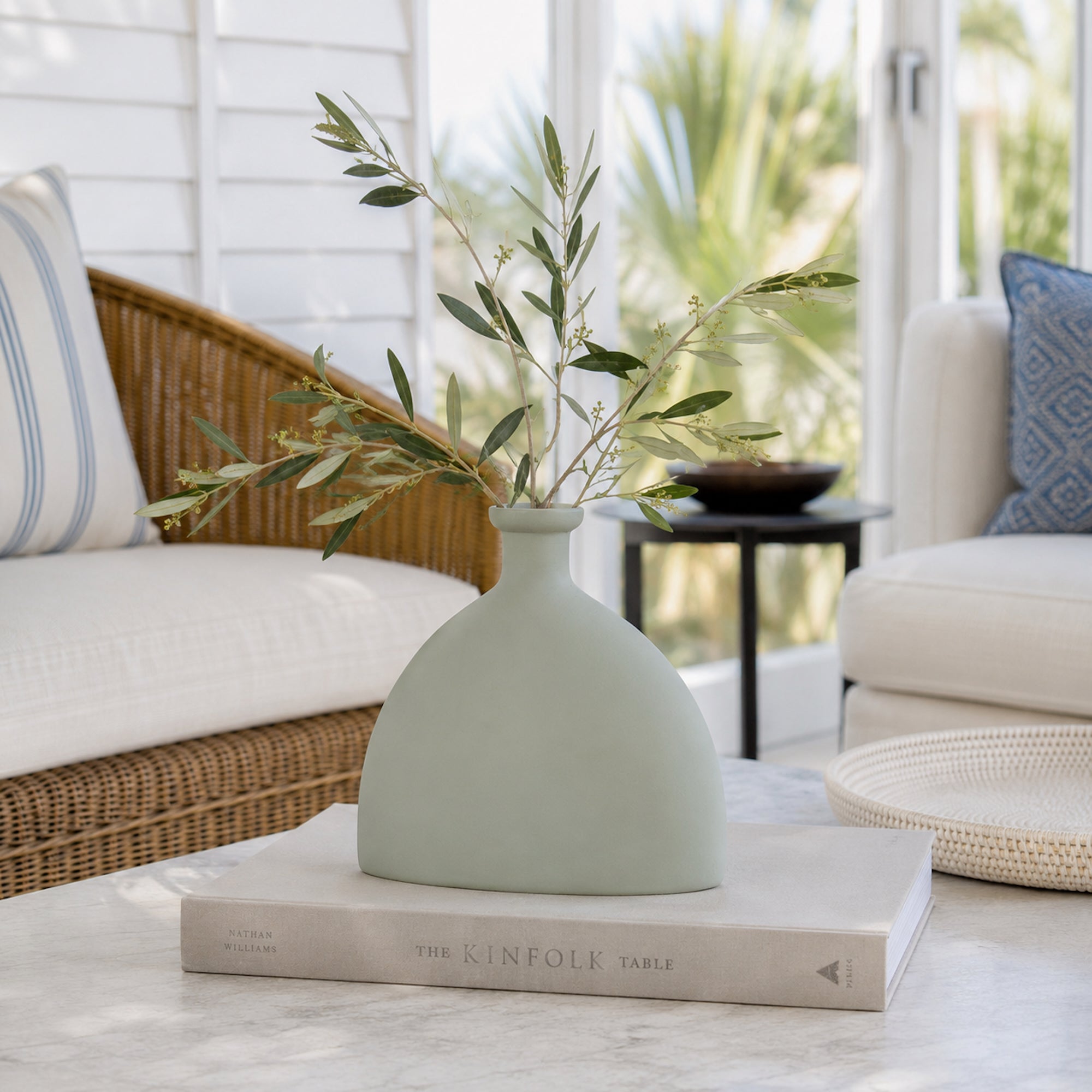 Sophisticated Peony Ceramic Vase - Modern Home Décor Accent