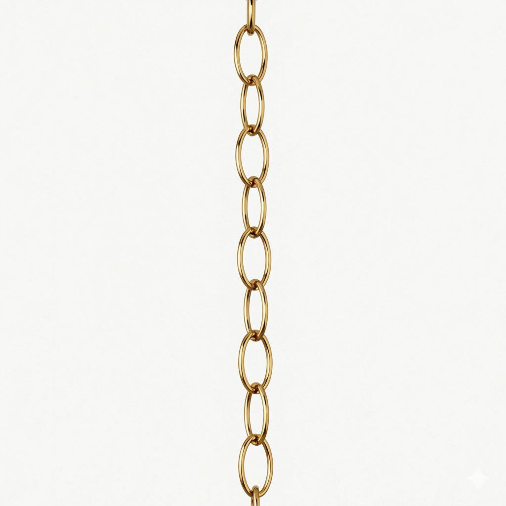 50cm Chain Extension Including Carabiner - Polished Gold