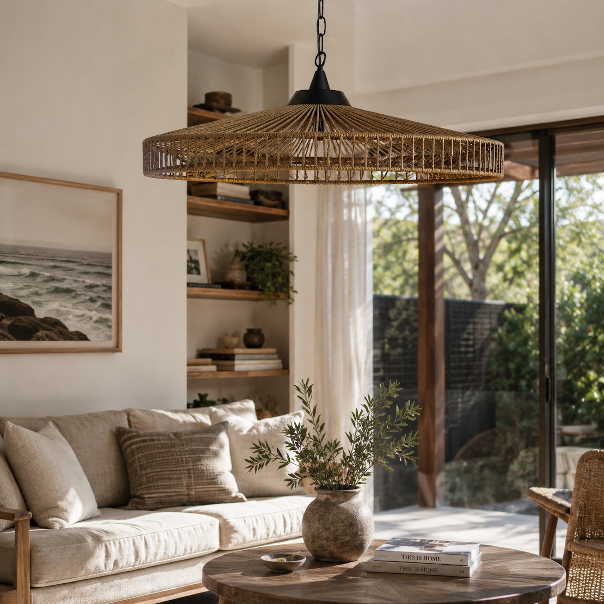 Portman Natural Rope Pendant Light - Chic Indoor Illumination