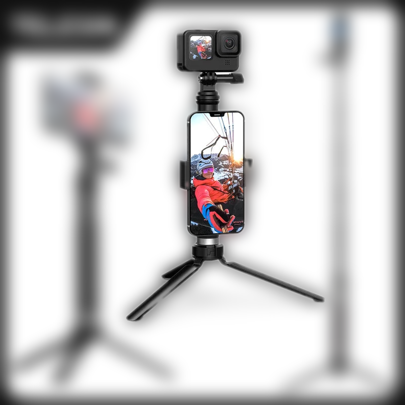 TELESIN 360° Selfie Stick Tripod for Action Cameras & Smartphones